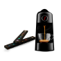 Segafredo Espresso Machine, 650ml, 1400 Watt - Black with Coffee Capsules - 2 Packs