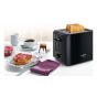 Bosch Toaster, 2 Slices, 1090 Watt, Black - TAT6A113