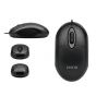 Hood Optical Wired Mouse, Black- M 8000 