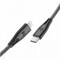 كابل USB فئة-C الي لايتنينج راف باور، 1.2 متر، اسود - RP-CB1004BLK
