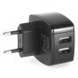 L'avvento Wall Charger Dual USB, Black - MP106
