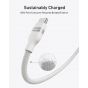 كابل USB-C انكر، 6 قدم، ابيض - A82E2H22