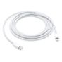 محول طاقة USB-C ابل اصلي، بقوة 20 وات، ابيض - MHJF3B-A، مع كابل لايتنينج USB-C، طوله 1 متر - ابيض 