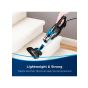 Bissell Featherweight Bagless Upright Stick Vacuum Cleaner with Attachments, 450 Watt, Black and Blue - 2024E