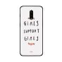 لاصقة بلاستيك زووت بطبعة Girls Support Girls لوان بلس 6T ، رمادي واسود