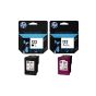 HP Set of Black and Tri-Color Ink Cartridges, Pack of 2 - 123