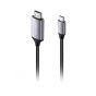 Porodo USB-C To 4K HDMI Cable, 2 Meter, Black and Silver - PD-4KCHD2-GY