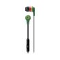 Skullcandy Inkd 2 In Ear Wired Earphone with Microphone, Black and Green - S2IKDY-102