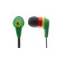 Skullcandy Inkd 2 In Ear Wired Earphone with Microphone, Black and Green - S2IKDY-102