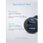 Anker Car Charger, 24 Watt, 2 USB Ports, Black-  A2727H12