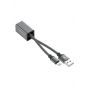 Ldnio Lightning Cable with Keychain, 25 Cm, Black - LC98