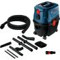 Bosch GAS 15 PS Professional Bagless Wet and Dry Vacuum Cleaner, 1100 Watt - Black and Blue