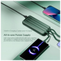 Oraimo Slice Link Power Bank, 10000 mAh, 3 Built-in Cables and 1 Port, Black - OPB-P5101