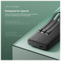 Oraimo Slice Link Power Bank, 10000 mAh, 3 Built-in Cables and 1 Port, Black - OPB-P5101
