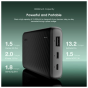 Oraimo Slice Link Power Bank, 10000 mAh, 3 Built-in Cables and 1 Port, Black - OPB-P5101