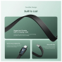 Oraimo Slice Link Power Bank, 10000 mAh, 3 Built-in Cables and 1 Port, Black - OPB-P5101