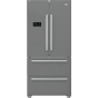 Beko Digital No Frost Refrigerator, 539 Liters, Silver - GNE60500X