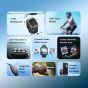 Oraimo Watch Nova V, 2.1 Inch, Black - OSW-802N with Wireless Earbuds with Noise Cancelling, Black - OTW-625