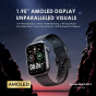 Oraimo Watch ES2, 1.95 Inch, Black Case and Strap - OSW-810 with Wireless Earbuds, Black - OTW-625