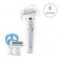 Braun Silk-épil 9 Flex Wet and Dry Epilator, White Gold - SE9010