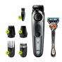 Braun Beard Trimmer with Gillette Fusion5 ProGlide Razor, Black/Grey - BT7220