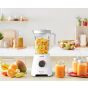 Moulinex Blendforce Countertop Blender with Attachments, 2 Liters, 800W, White - LM42X2EG