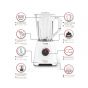 Moulinex Blendforce Countertop Blender with Attachments, 2 Liters, 800W, White - LM42X2EG