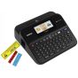 طابعة ملصقات مكتبية احترافية براذر، اسود- PT-D600VP