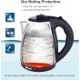 Hoho Electric Kettle, 1.5 Liters, 1500 W, Black and Silver - HKE1.5