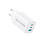RAVPower Wall Charger, 65 Watt, 3 USB Ports, White - RP-PC172