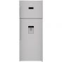 Beko Digital Freestanding Refrigerator, No Frost, 2 Doors, 18 FT, Silver - RDNE500E12DS