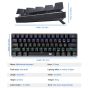 Redragon K613 Mechanical Gaming Wired Keyboard - Black