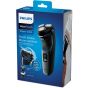 Philips Wet and Dry Electric Shaver, Black - S3122