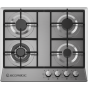 Ecomatic Gas Built-In Hob, 4 Burners, Silver - S603OC