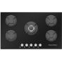 Ecomatic Built In Gas Hob, Crystal Black, 5 Burner, 90 cm - S907RC