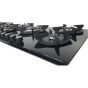Ecomatic Built In Gas Hob, Crystal Black, 5 Burners, 90 cm - S917DC
