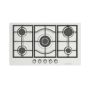 Ecomatic Gas Built-In Hob, 5 Burners, Stainless Steel - S973C
