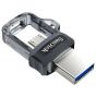 فلاش درايف M3.0 سانديسك OTG الترا دوال، 64 جيجا، USB 3.0، اسود- SDDD3-064G