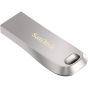 SanDisk Ultra Luxe USB Flash Drive, 128GB, USB 3.1, Silver - SDCZ74-128G-A46