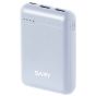 Sary Power Bank 10000mAh, 2 USB Ports, White - S100