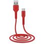 SBS Micro USB Charge and Data Transfer Cable, 1 Meter, Red - TECABLEMICROR