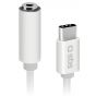 SBS USB Type-C to 3.5mm Audio Jack Adapter, 9 cm, White - TEINTJACKTYCFMW