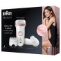 Braun Silk- épil 9 Wet and Dry Epilator, White and Rose Gold - SES 9-880