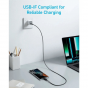 كابل انكر 322  باور لاين بموصل USB فئة C الى USB فئة C، طوله 3 قدم، اسود - A81F5H11