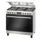 Bosch Freestanding Gas Cooker With Grill, 5 Burners, 90cm, Stainless Steel - HGX5G7W59S