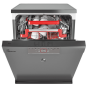 Hoover Freestanding Dishwasher, 16 Persons, 12 Programs, Silver - HDPN4S603PX-EGY