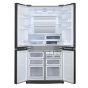 Sharp No-Frost Refrigerator, 605  Liters, Inverter Motor, Stainless Steel- SJ-FE87V-SS