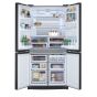 Sharp No-Frost Refrigerator, 605  Liters, Inverter Motor, Stainless Steel- SJ-FE87V-SS