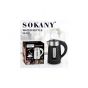 Sokany Electric Kettle, 1200W, 1 Liter, Black - SK-0808