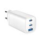 شاحن سمارت جيت، 65 وات، 3 منافذ USB  - ابيض